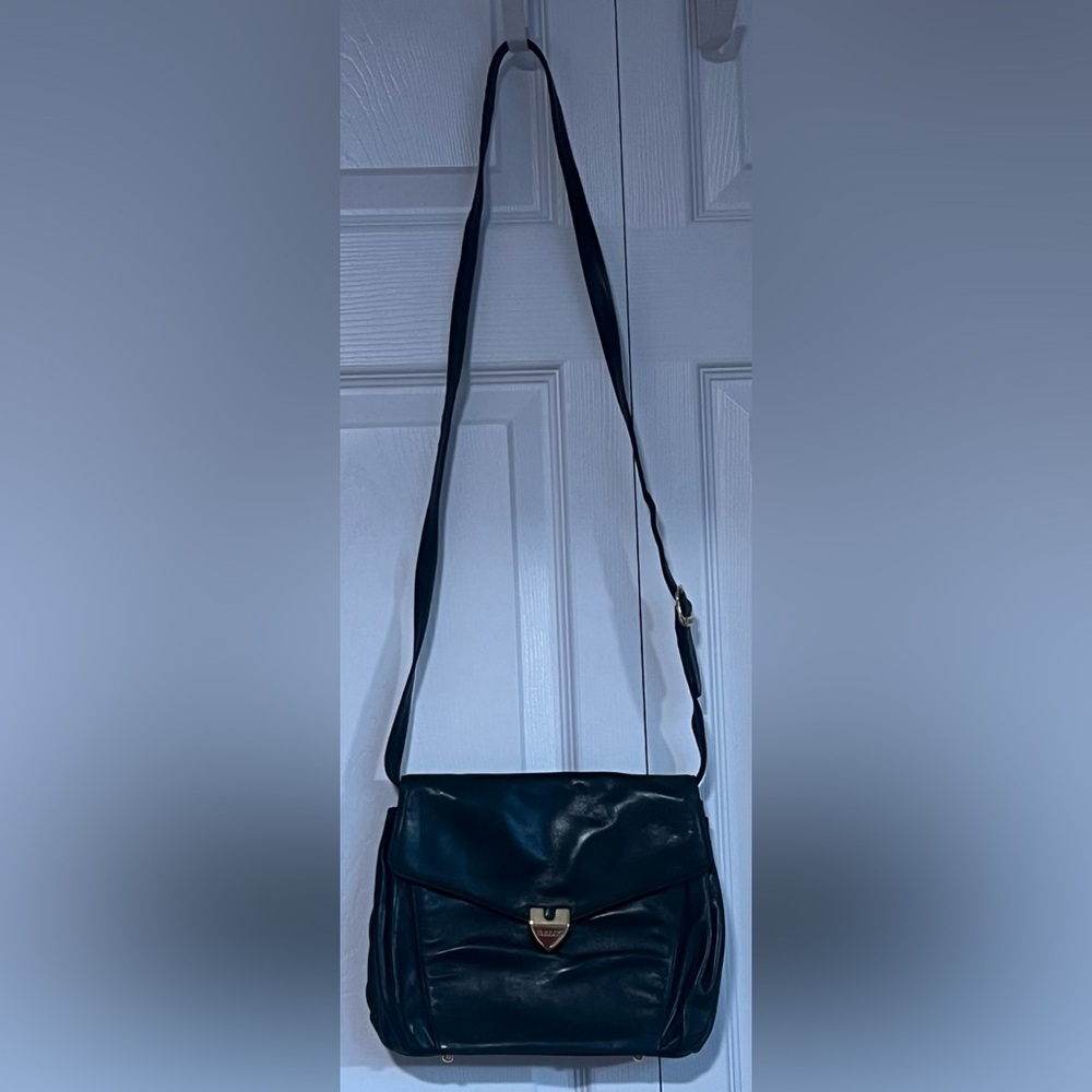 Vintage Bally Crossbody Bag in Dark Emerald Green